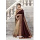 Maroon Heavy Embroidered Designer Wear Wedding Silk Sari