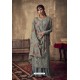 Grey Designer Party Wear Pure Viscose Jacquard Palazzo Salwar Suit