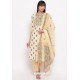 Light Yellow Casual Wear Cotton Straight Salwar Suit