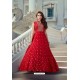 Red Latest Designer Wedding Gown Style Anarkali Suit