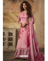 Light Pink Designer Casual Wear Pashmina Palazzo Salwar Suit