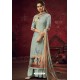 Grayish Green Latest Casual Wear Pashmina Palazzo Salwar Suit