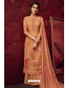 Orange Latest Casual Wear Pashmina Palazzo Salwar Suit