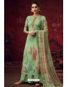 Jade Green Latest Casual Wear Pashmina Palazzo Salwar Suit