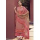 Light Red Designer Casual Wear Pure Cotton Jam Sartin Palazzo Salwar Suit