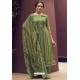 Forest Green Designer Casual Wear Pure Cotton Jam Sartin Palazzo Salwar Suit