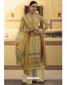 Marigold Designer Casual Wear Pashmina Palazzo Salwar Suit