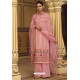 Peach Designer Casual Wear Pashmina Palazzo Salwar Suit