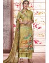 Green Designer Casual Wear Pashmina Palazzo Salwar Suit