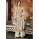 Latest Off White Designer Casual Wear Pashmina Palazzo Salwar Suit