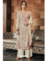 Latest Off White Designer Casual Wear Pashmina Palazzo Salwar Suit