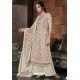 Elegant Off White Designer Casual Wear Pashmina Palazzo Salwar Suit