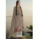 Light Grey Designer Casual Wear Pashmina Palazzo Salwar Suit