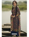 Dark Blue Designer Casual Wear Pashmina Palazzo Salwar Suit