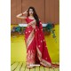 Red Designer Soft Silk Classic Wear Soft Silk Sari