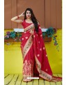 Red Designer Soft Silk Classic Wear Soft Silk Sari