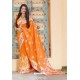 Orange Designer Soft Silk Classic Wear Soft Silk Sari