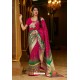 Rose Red Designer Soft Silk Classic Wear Soft Silk Sari