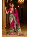 Rose Red Designer Soft Silk Classic Wear Soft Silk Sari