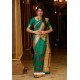 Dark Green Designer Soft Silk Classic Wear Soft Silk Sari