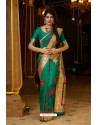 Dark Green Designer Soft Silk Classic Wear Soft Silk Sari