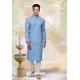 Blue Readymade Cotton Designer Kurta Pajama For Men