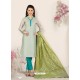 Light Grey Party Wear Designer Straight Salwar Suit