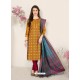 Marigold Party Wear Designer Straight Salwar Suit