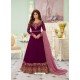 Purple Latest Designer Wedding Gown Style Anarkali Suit