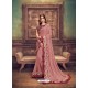 Old Rose Heavy Embroidered Classic Designer Silk Georgette Sari