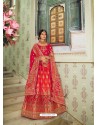 Red Heavy Embroidered Designer Wedding Lehenga Choli