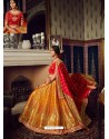 Mustard Heavy Embroidered Designer Wedding Lehenga Choli