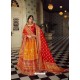 Red And Yellow Heavy Embroidered Designer Wedding Lehenga Choli