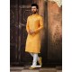 Mustard Readymade Designer Kurta Pajama For Men