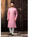 Pink Readymade Designer Kurta Pajama For Men