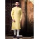 Light Yellow Readymade Designer Kurta Pajama For Men