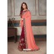 Maroon Latest Party Wear Designer Embroidered Sari