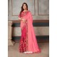 Pink Latest Party Wear Designer Embroidered Sari