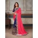 Royal Blue Latest Party Wear Designer Embroidered Sari