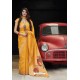 Yellow Latest Party Wear Embroidered Soft Silk Sari