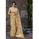 Gold Latest Party Wear Embroidered Soft Silk Sari