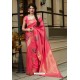 Rani Latest Party Wear Embroidered Soft Silk Sari