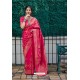 Fuchsia Latest Party Wear Embroidered Soft Silk Sari