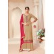 Light Beige Designer Pure Viscose Brasso Party Wear Palazzo Salwar Suit