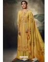 Yellow Designer Casual Wear Pashmina Palazzo Salwar Suit