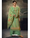 Jade Green Designer Casual Wear Pashmina Palazzo Salwar Suit