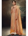 Orange Designer Casual Wear Pashmina Palazzo Salwar Suit