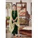 Dark Green Party Wear Designer Falcon Velvet Palazzo Suit