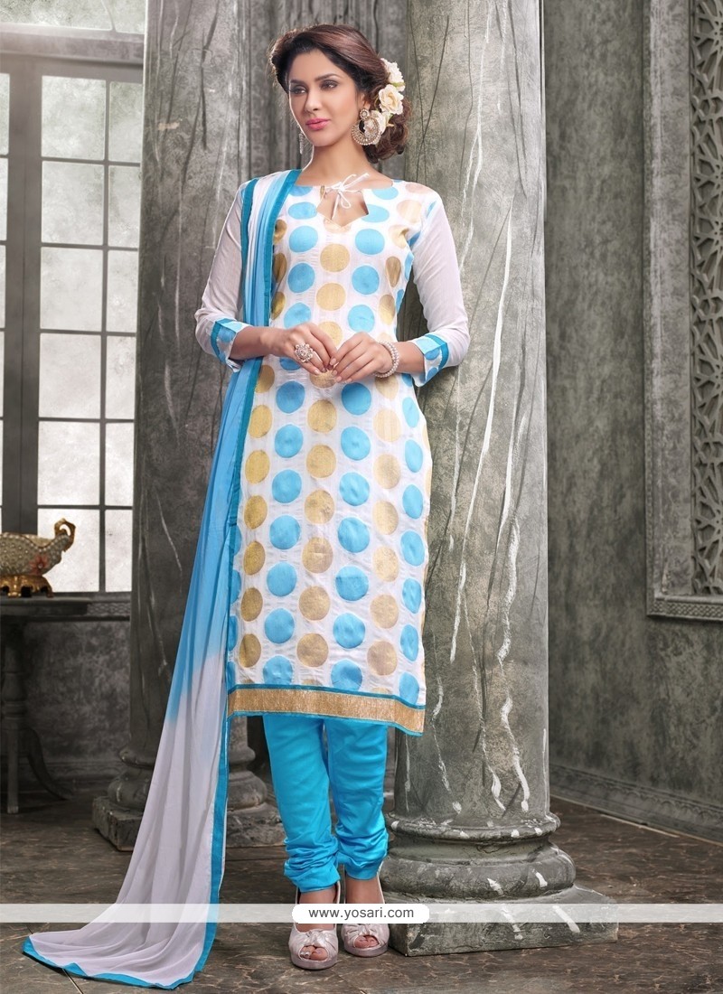 Aristocratic Chanderi Churidar Designer Suit