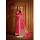 Hot Pink Latest Designer Party Wear Silk Wedding Sari